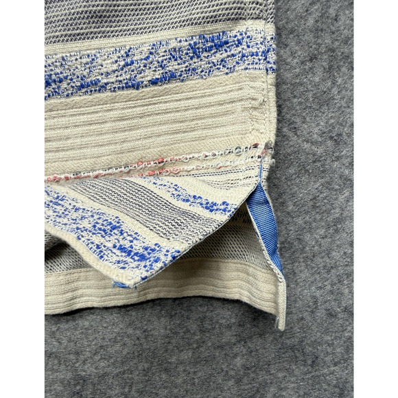 Tommy Bahama Shirt Mens XL Beige Blue Woven Stripe Button Front Casual - Picture 12 of 13